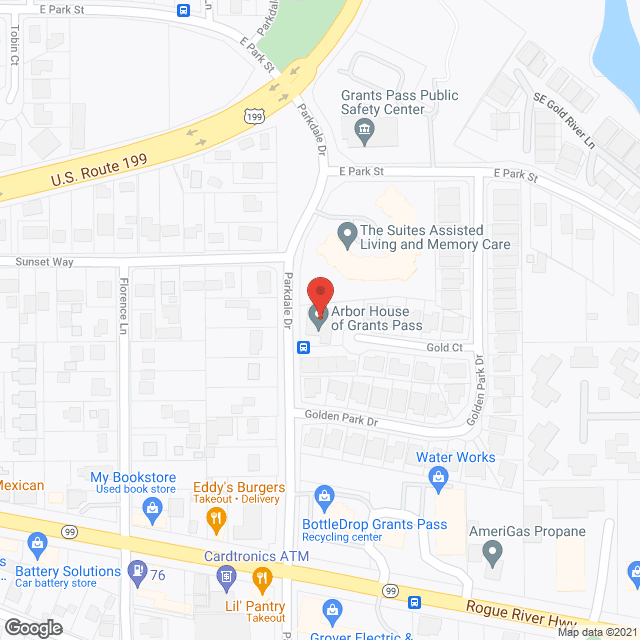 Map of the neighborhood around Arbor House Of Grants Pass