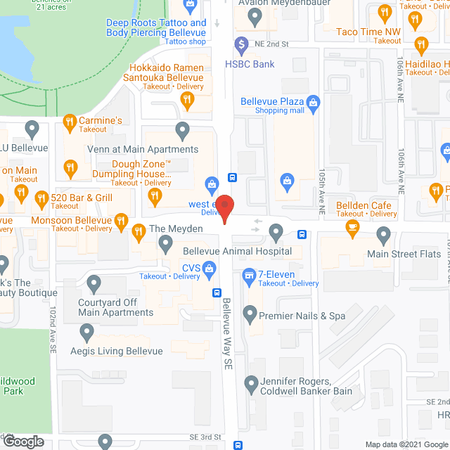 Map of the neighborhood around Village View of Bellevue