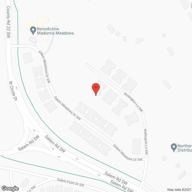 Map of the neighborhood around Madonna Meadows of Rochester