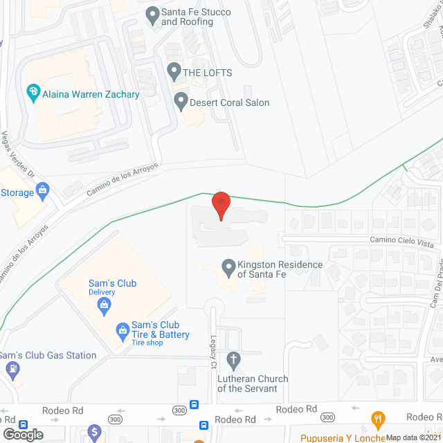 Map of the neighborhood around Kingston Residence of Santa Fe