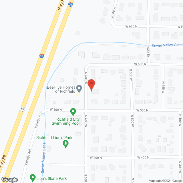 Map of the neighborhood around Beehive Home of Richfield