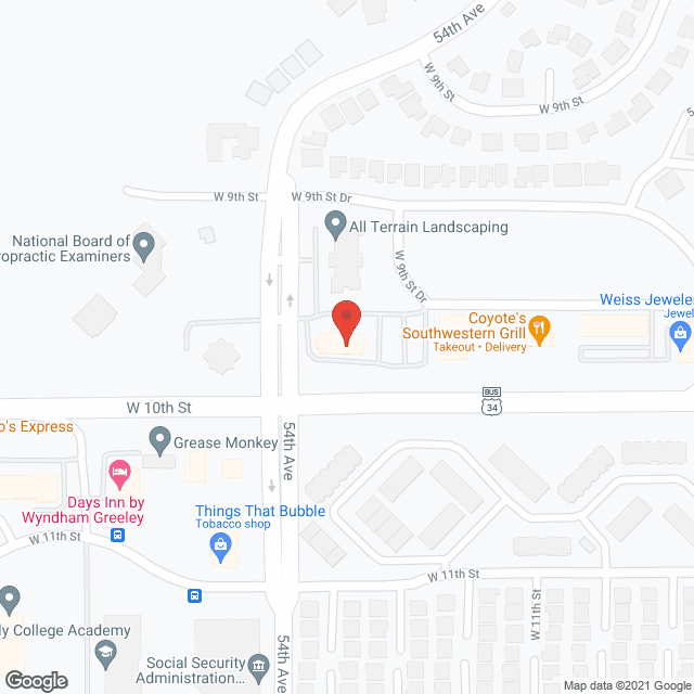 Map of the neighborhood around Beehive Homes of Colorado
