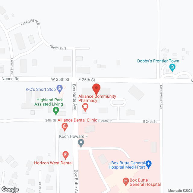 Map of the neighborhood around Good Samaritan Society - The Sandhills