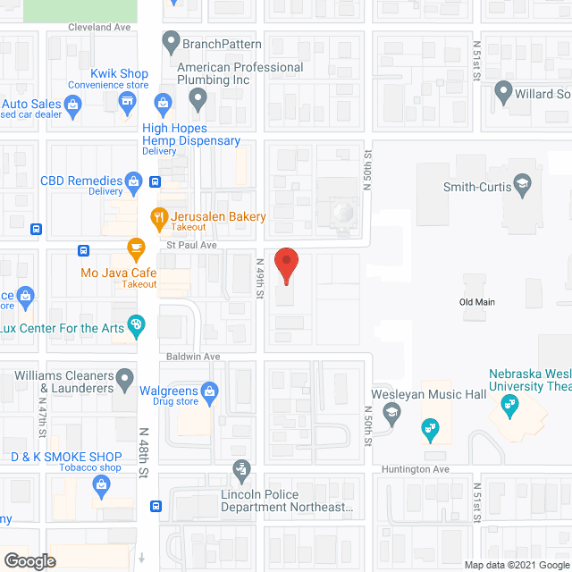 Map of the neighborhood around Lincoln Manor