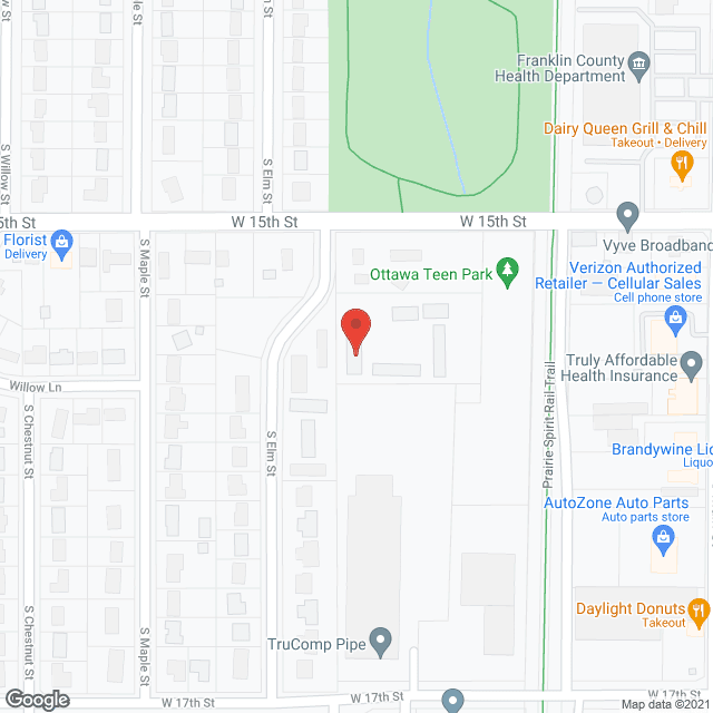 Map of the neighborhood around Park Place