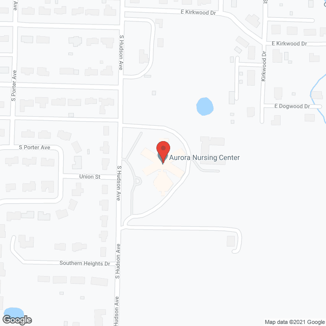 Map of the neighborhood around Aurora Nursing Ctr