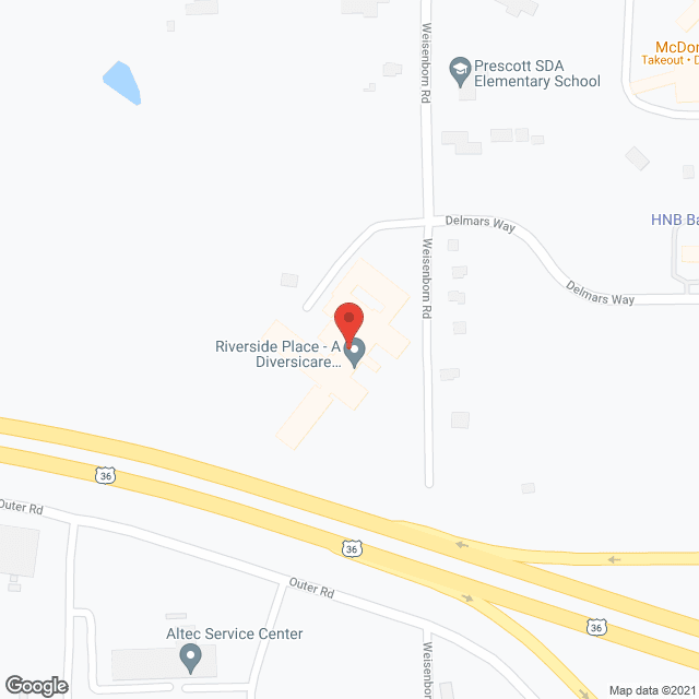 Map of the neighborhood around Riverside Place