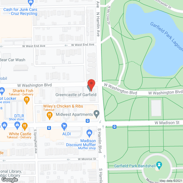 Map of the neighborhood around Greencastle of Garfield II