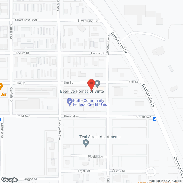 Map of the neighborhood around BeeHive Homes of Butte III