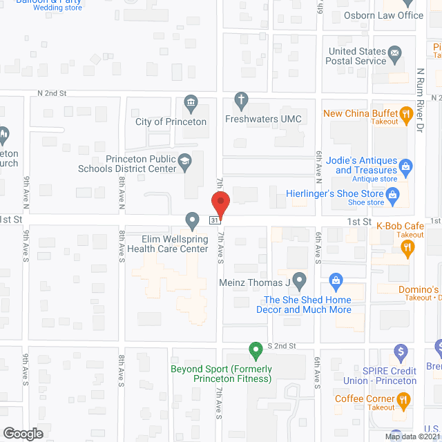 Map of the neighborhood around Elim Home