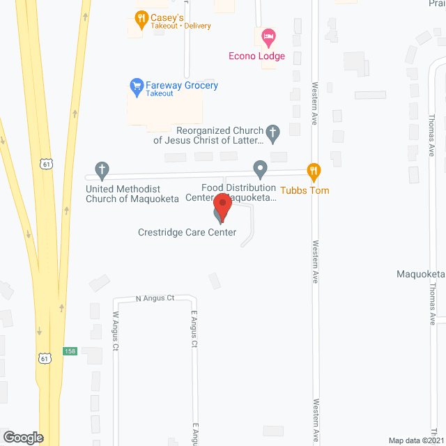 Map of the neighborhood around Crestridge Inc