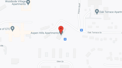 Map of the neighborhood around Aspen Hills Apartments