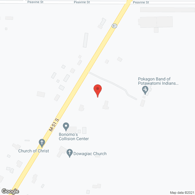 Map of the neighborhood around Gibbon's Adult Foster Care