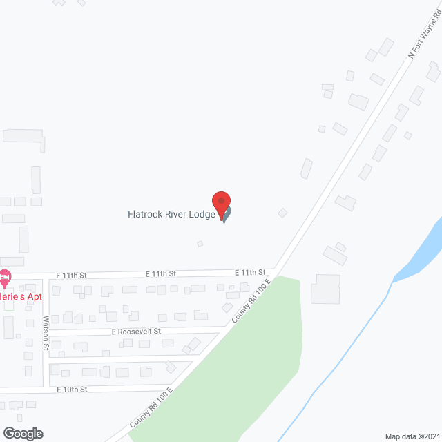 Map of the neighborhood around Flatrock River Lodge