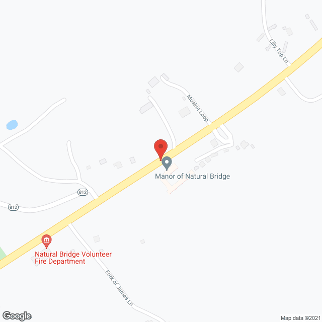 Map of the neighborhood around Manor of Natural Bridge Inc