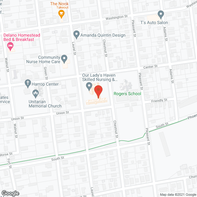 Map of the neighborhood around Our Lady's Haven