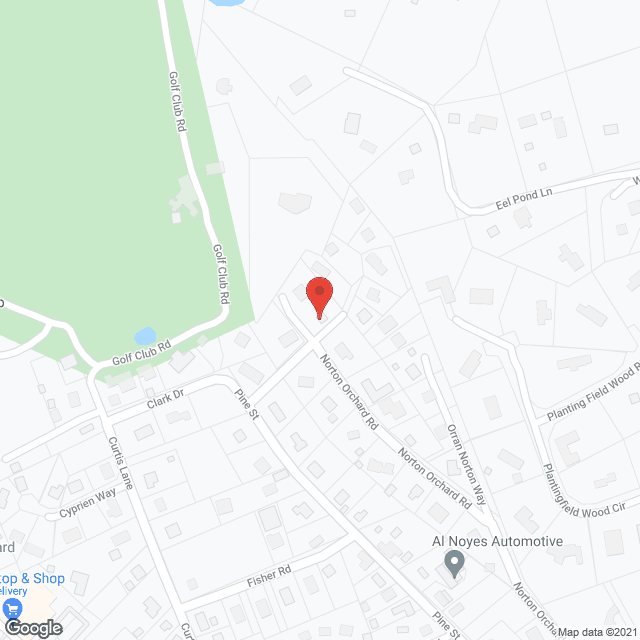 Map of the neighborhood around Long Hill