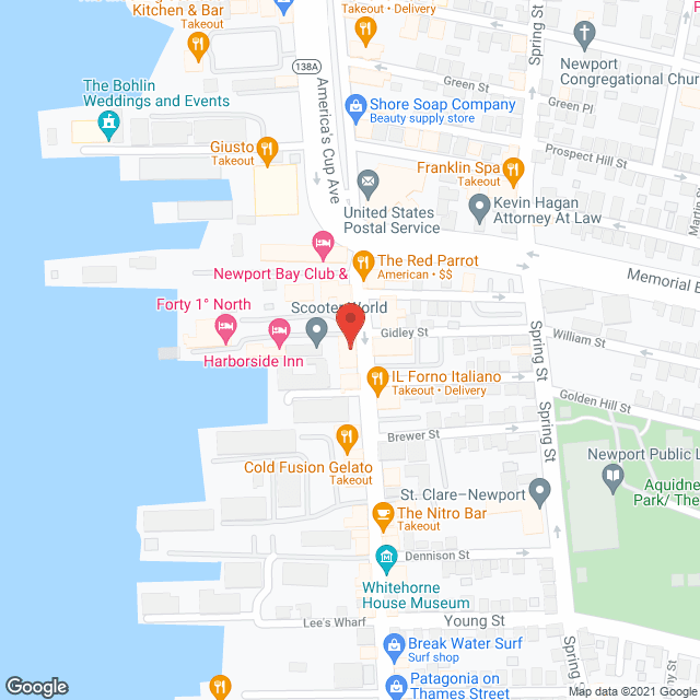 Map of the neighborhood around HMS of Newport Inc