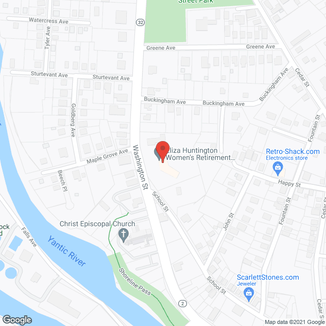 Map of the neighborhood around Eliza Huntington Memorial Home