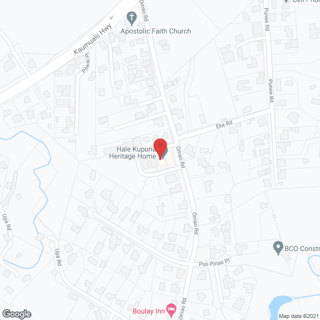 Map of the neighborhood around Hale Omao
