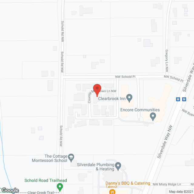Map of the neighborhood around Country Meadows