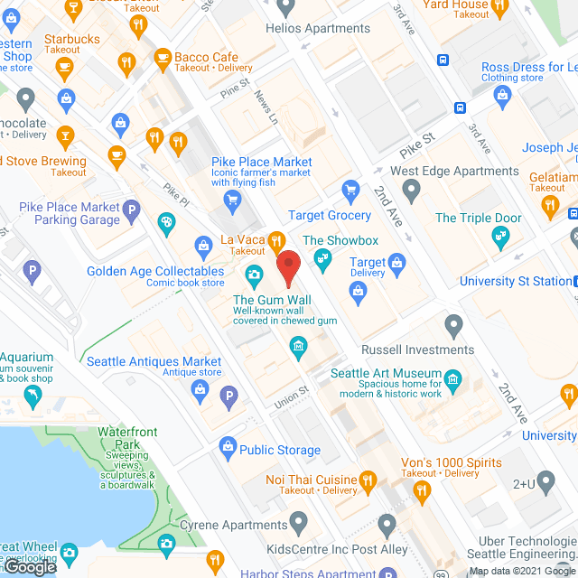 Map of the neighborhood around Vincent House