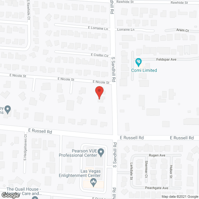 Map of the neighborhood around Golden Oasis #2