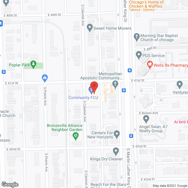 Map of the neighborhood around Cal-Met Village Apartments