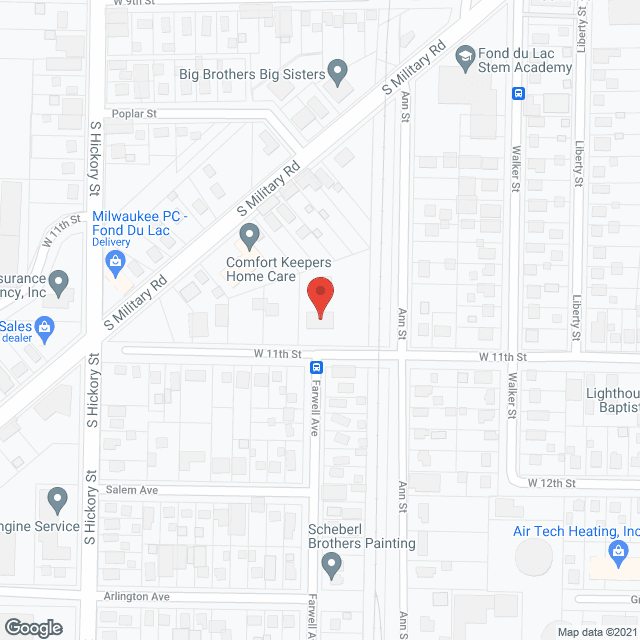 Map of the neighborhood around Franklin House