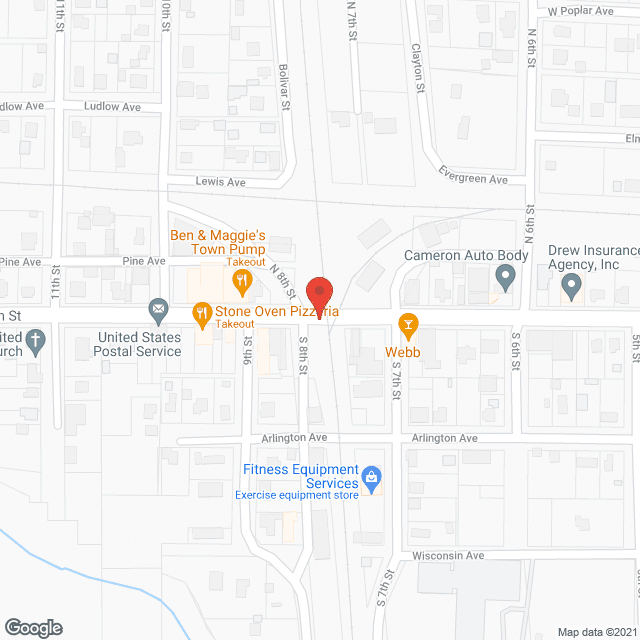 Map of the neighborhood around Harmony Home