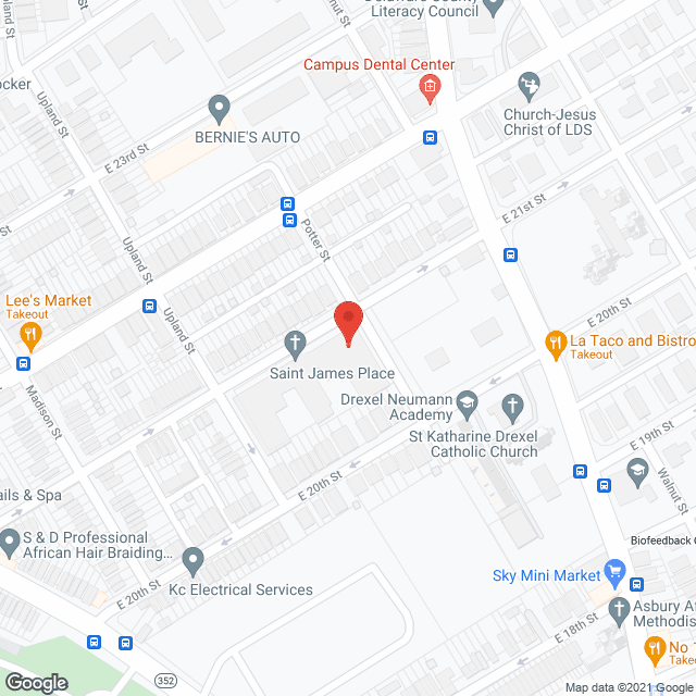 Map of the neighborhood around St James Place