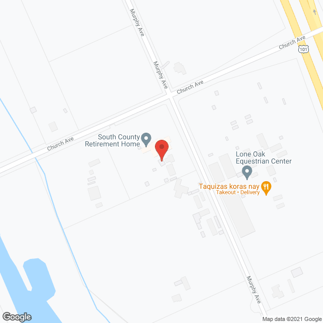 Map of the neighborhood around South County Retirement Home- State Home