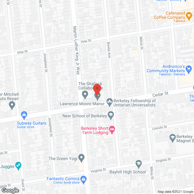 Map of the neighborhood around Lawrence Moore Manor