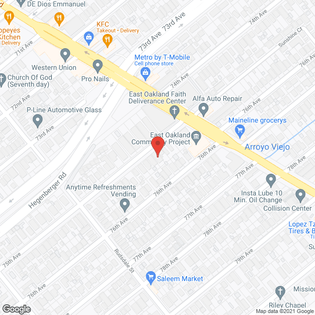 Map of the neighborhood around Santiago Home In Oakland