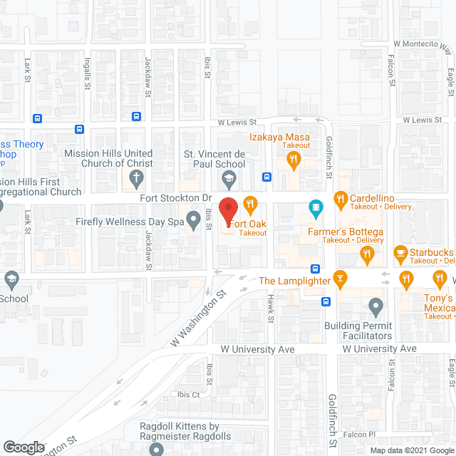 Map of the neighborhood around Green Manor