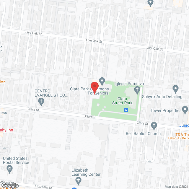 Map of the neighborhood around Clara Park Village Apartments