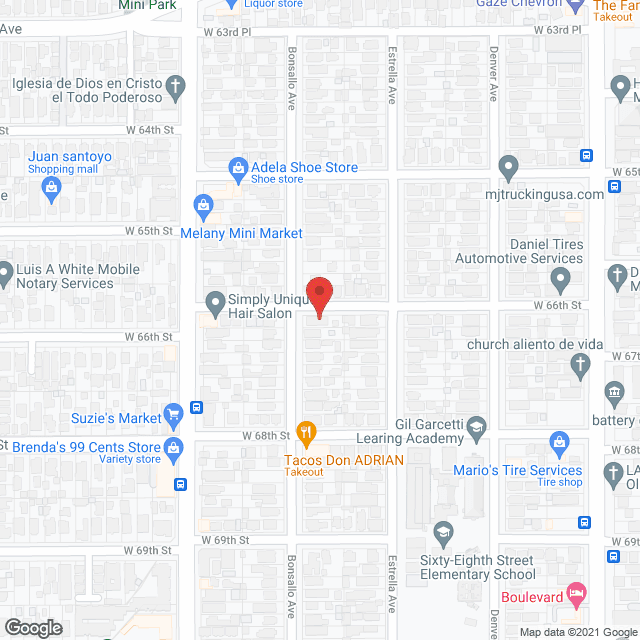Map of the neighborhood around Smith's Adult Residential Home