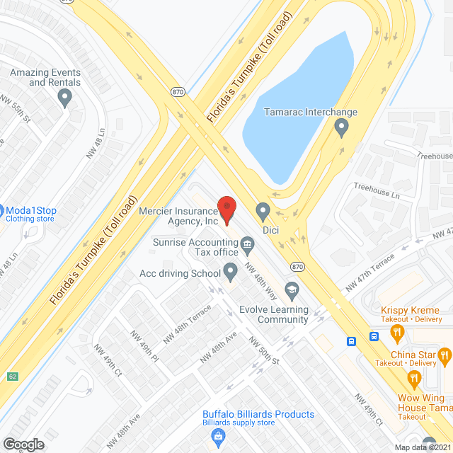 Map of the neighborhood around Senior Advantages of S Florida