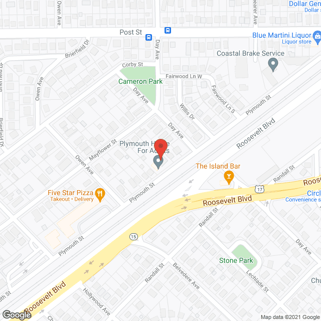 Map of the neighborhood around Plymouth Home For Adults
