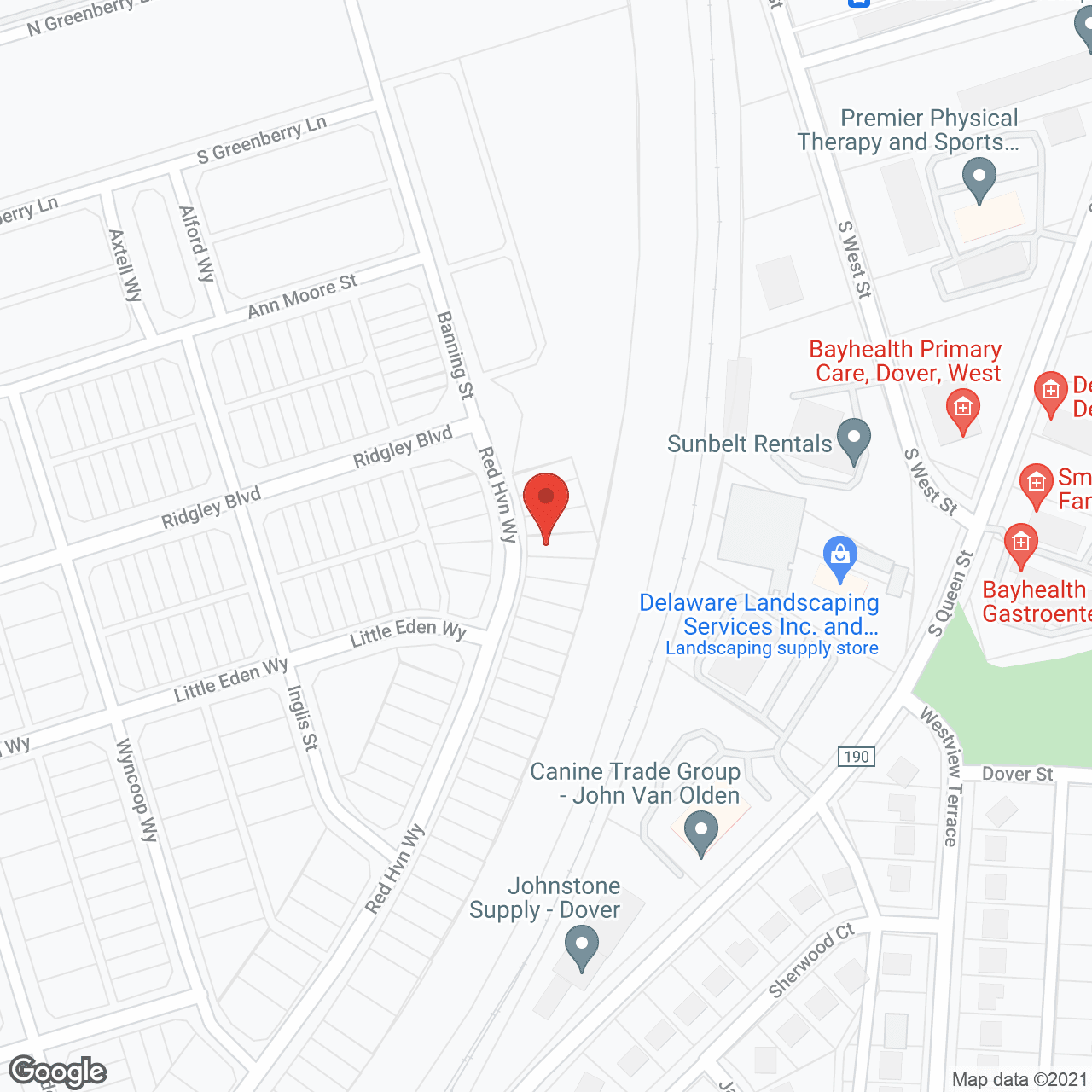 Map of the neighborhood around Harmony at Kent
