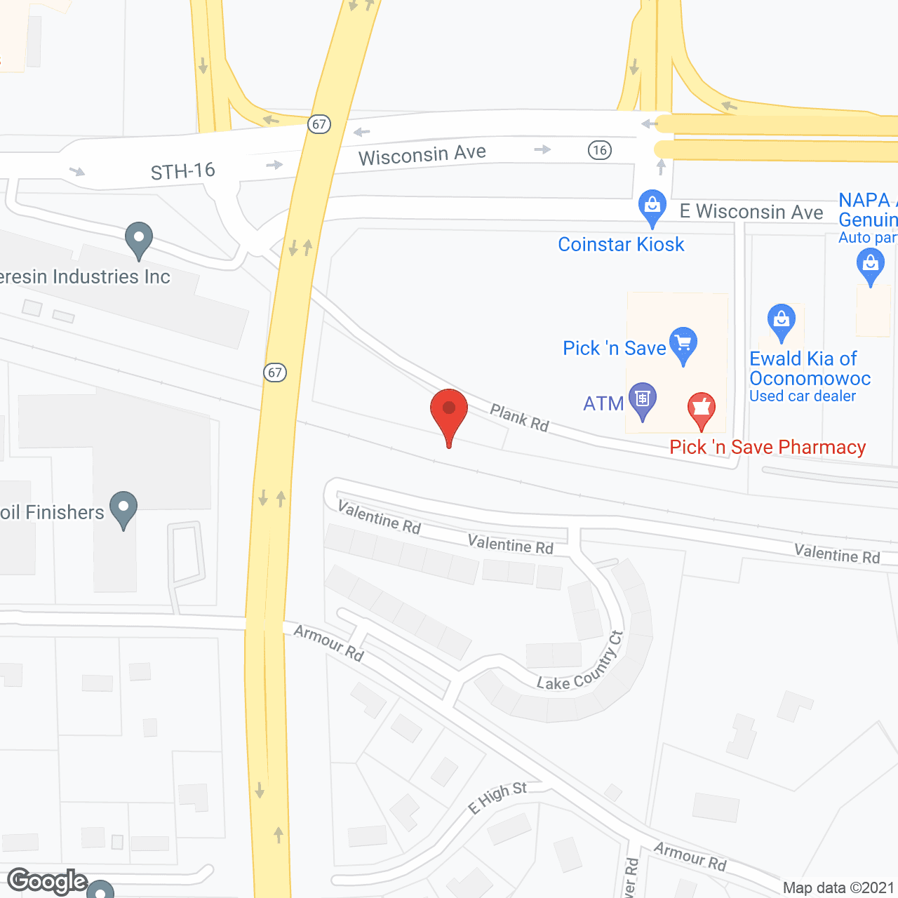 Map of the neighborhood around Towner Crest