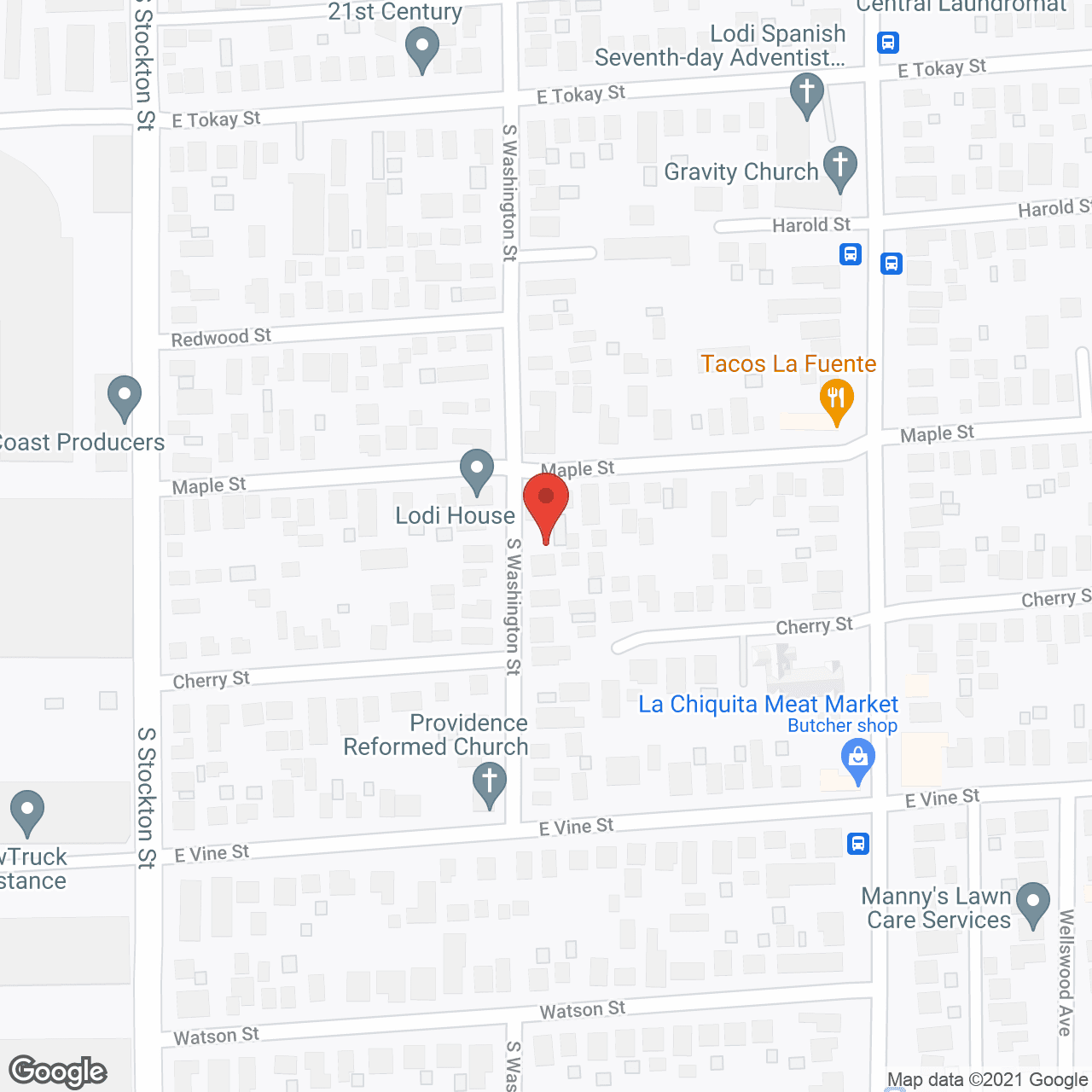 Map of the neighborhood around Oakmont of Lodi