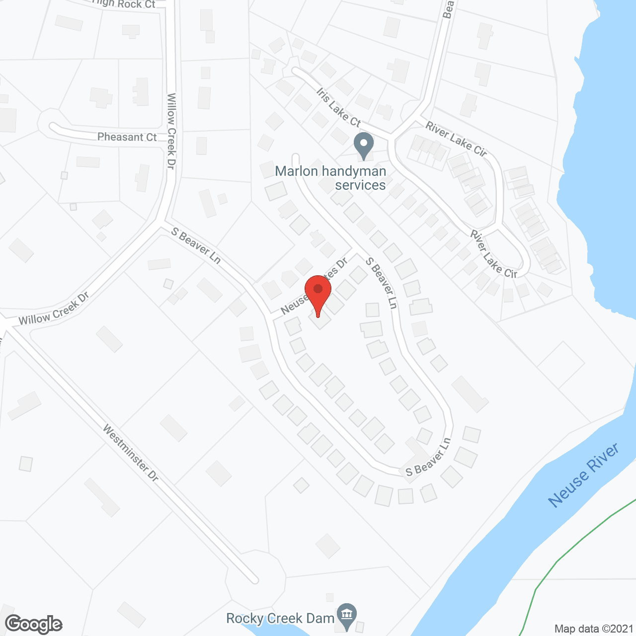 Map of the neighborhood around Renaissance Care Home at Neuse River Estates