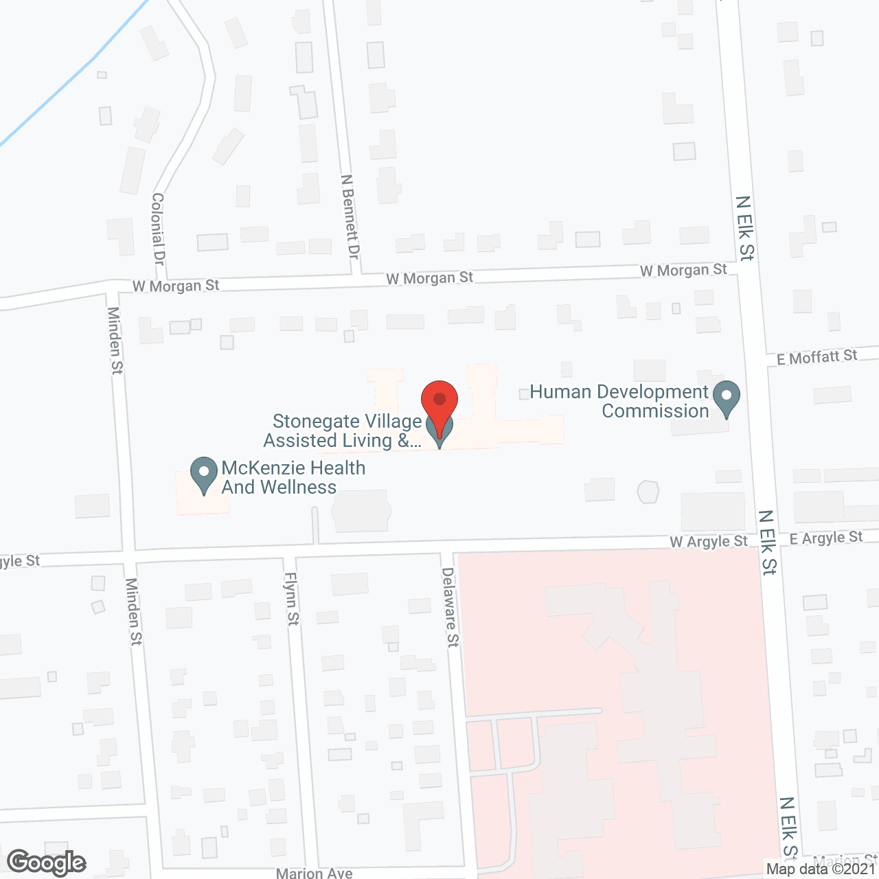 Map of the neighborhood around Stonegate Village Assisted Living and Memory Care