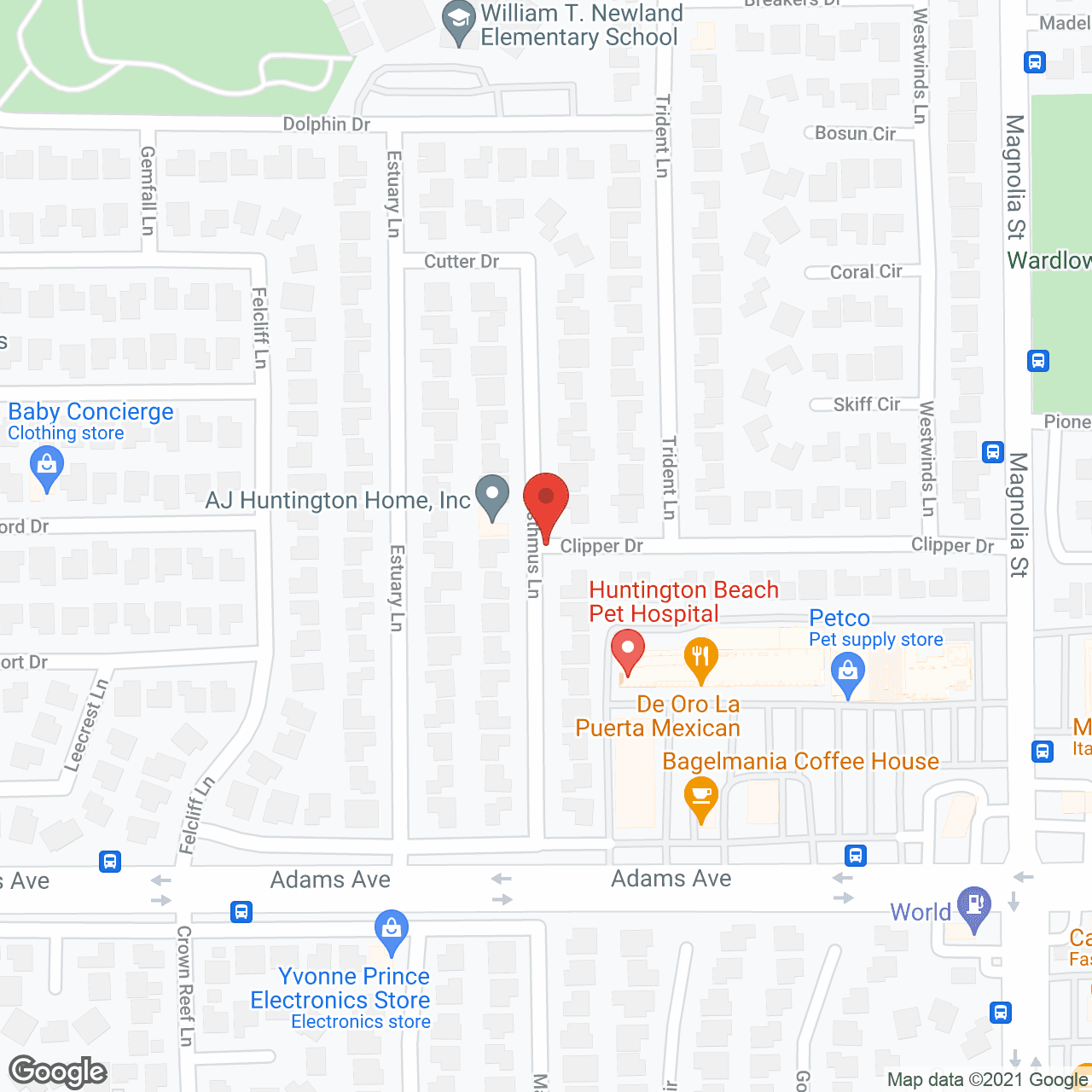 Map of the neighborhood around JC Home for Seniors - Love