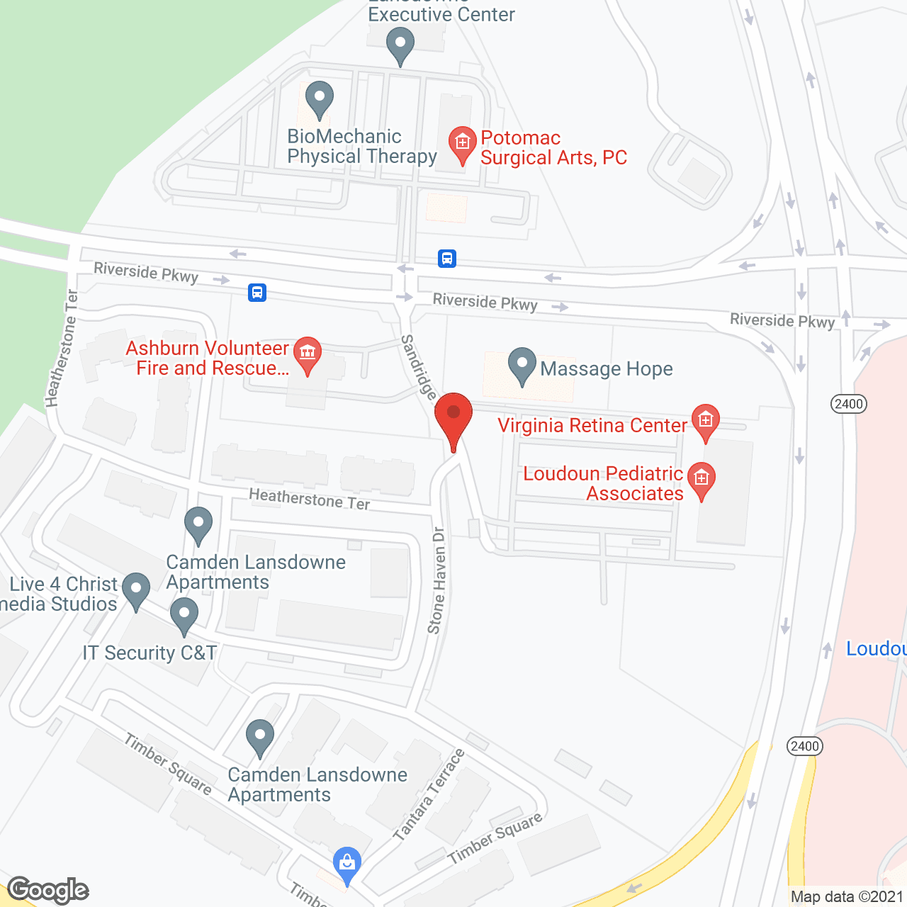 Map of the neighborhood around Hessler Heights
