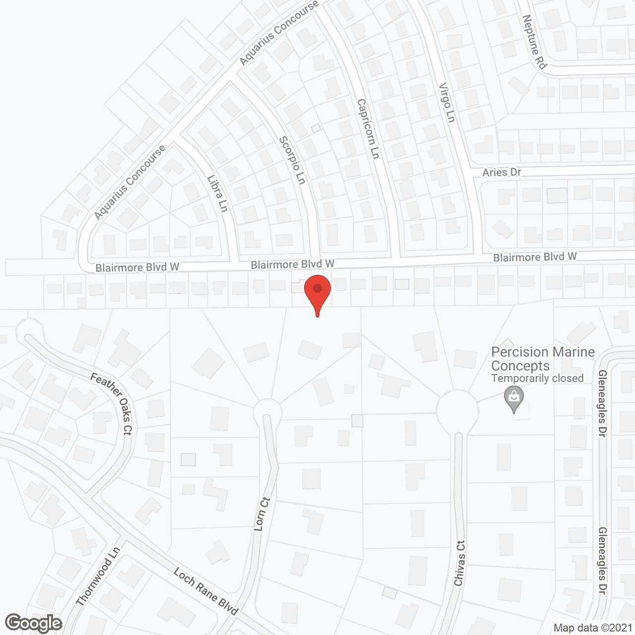 Map of the neighborhood around Palagio for Seniors at Orange Park
