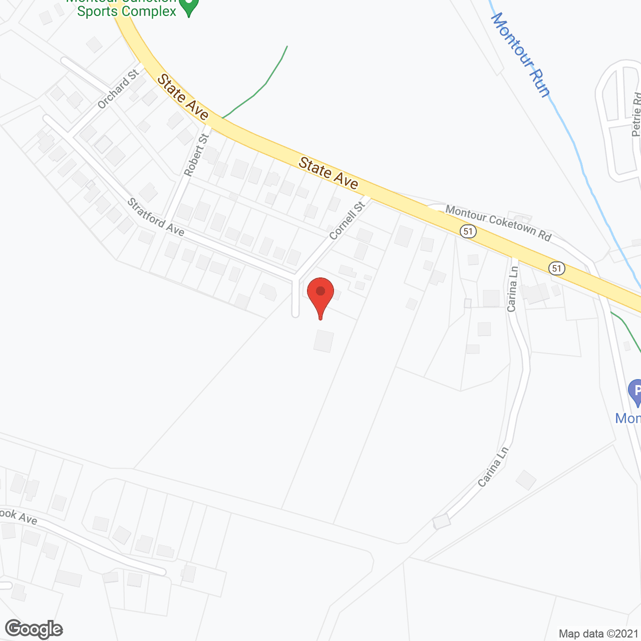Map of the neighborhood around Hillview Home