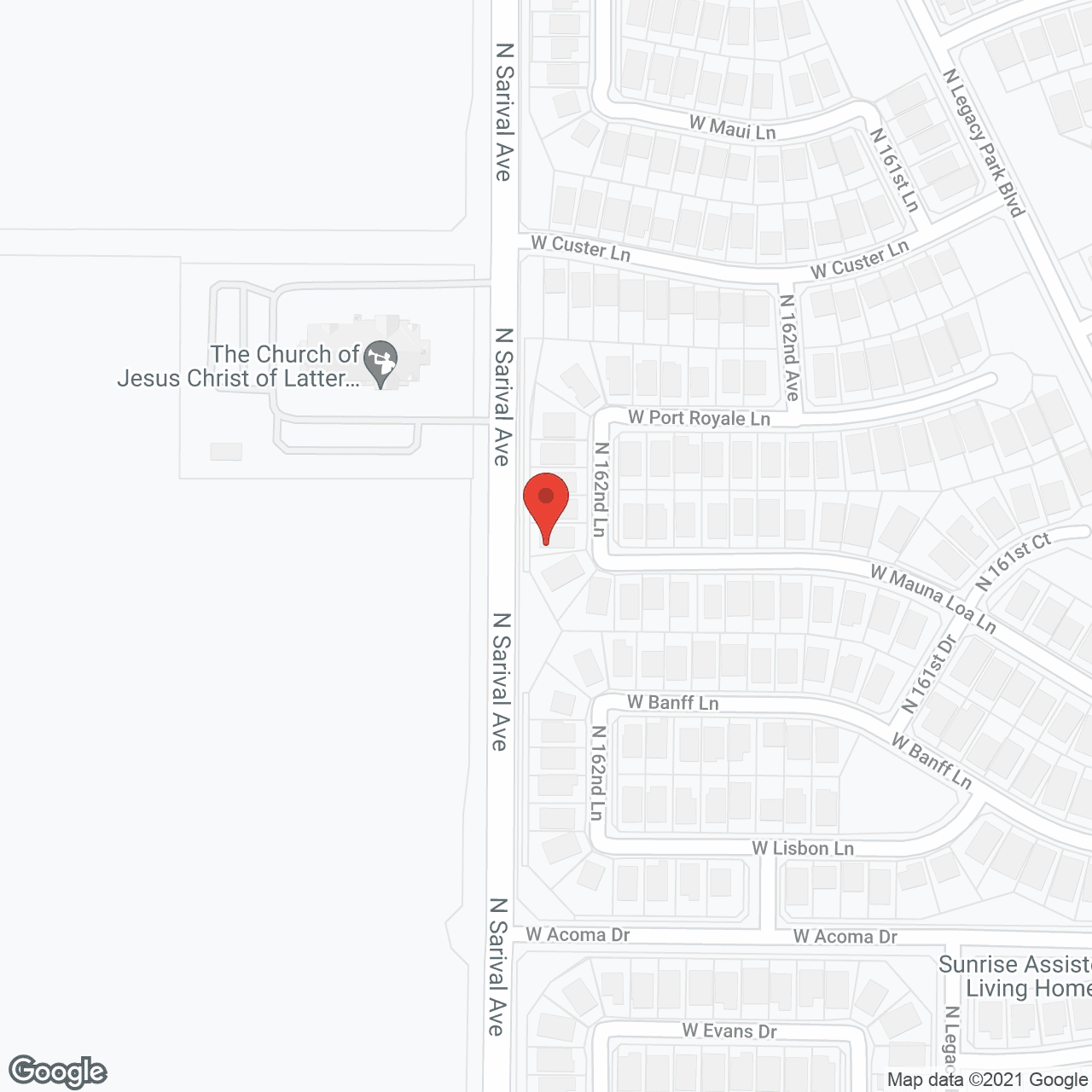 Map of the neighborhood around Anastasia Assisted Living Home
