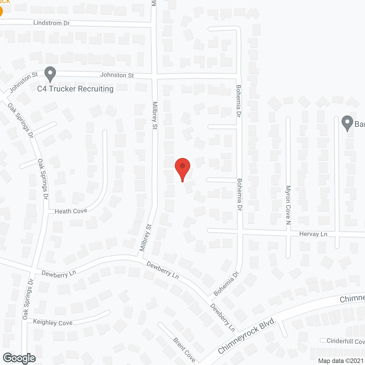 Map of the neighborhood around HarborChase of Cordova